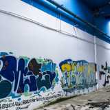Le pareti bianche invase da murales variopinti
